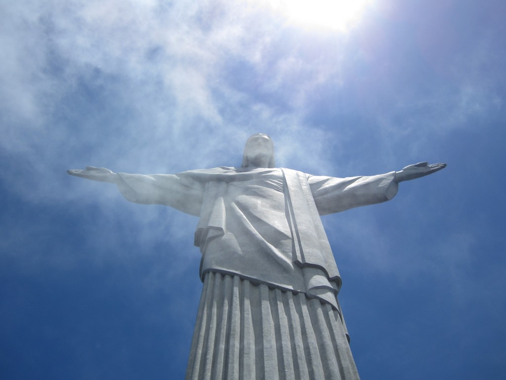 Christ the Redeemer in the clouds