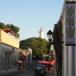 A pretty street leading to the lighthouse