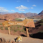 Lewis reaches a beautiful spot called "Las Tres Cruces"