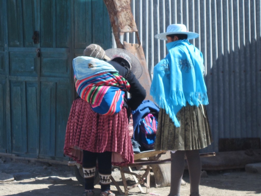 Women near the Salt-Flats in Uyuni