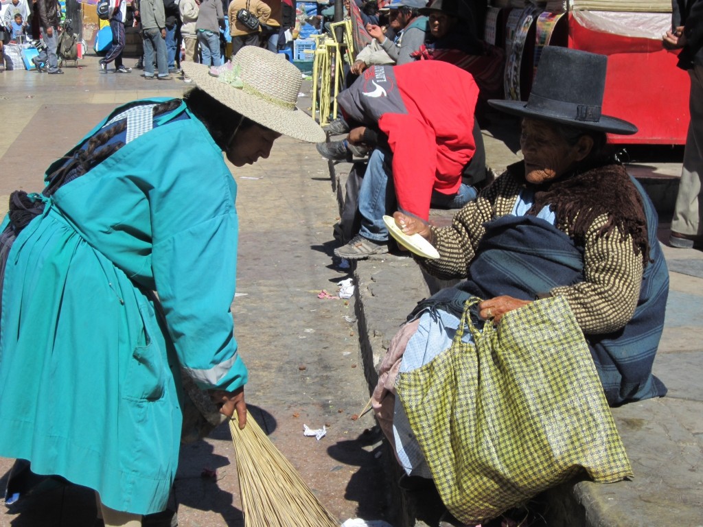 Women in the market square in Potosi