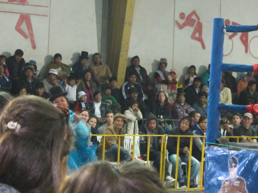 Some of the spectators wear traditional clothes
