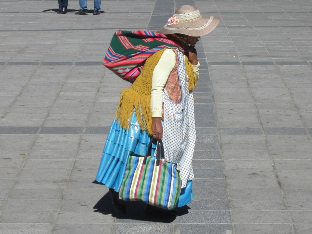 A traditionally dressed Aymaran woman in La Paz