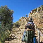 A woman wearing traditional clothes on la Isla de la Luna
