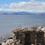 Lewis looks out onto Lake Titicaca from la Isla de la Luna