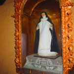This statue shows how the nuns used to be dressed in a special habit and veil