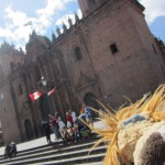Lewis admires Cusco Cathedral