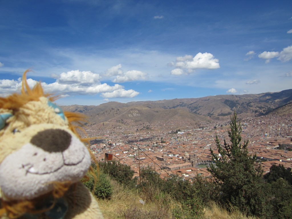 Lewis has a vantage point over the city of Cusco