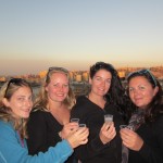 The two Helens, Justine and Kelly in Valparaiso, Chile