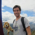 Lewis the Lion and Neil on the top of Montaña Machu Picchu