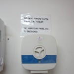 Don't flush toilet paper down the toilet!