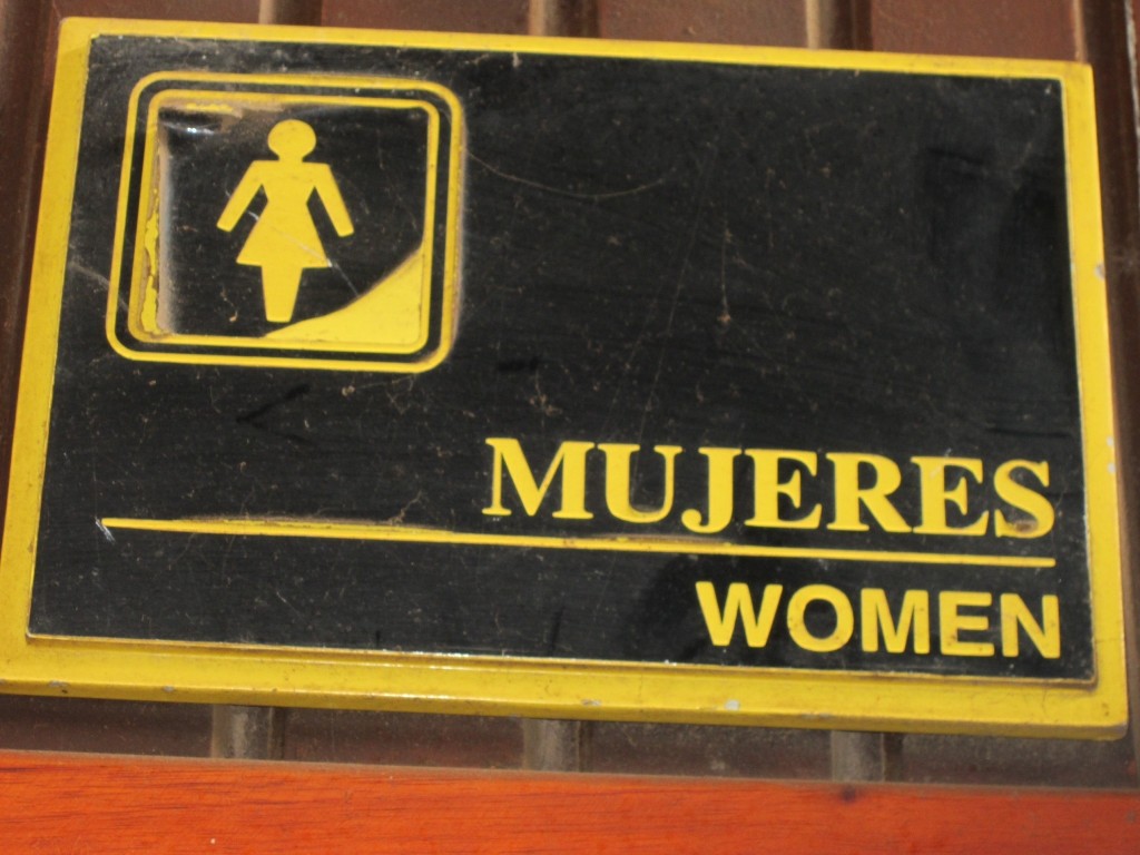 A sign for women's toilets