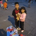 Mexican children are happy to meet Lewis and show him their kite