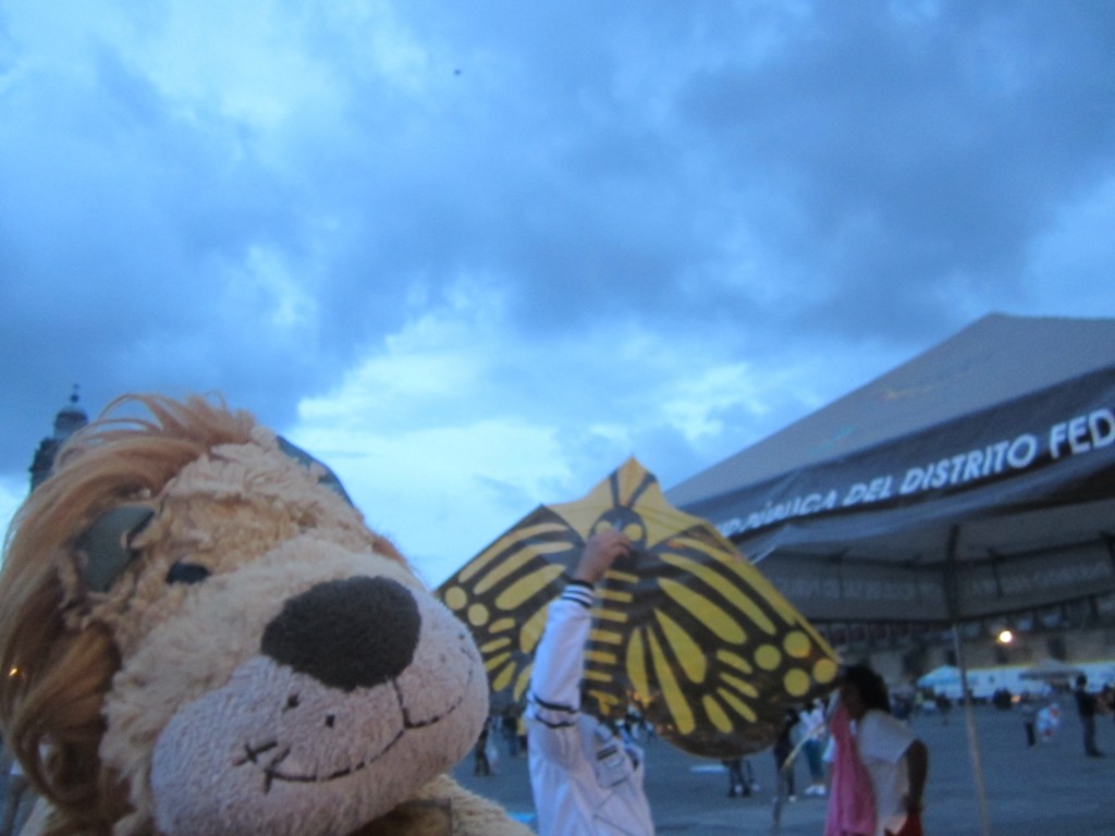 Lewis the Lion likes this butterfly kite