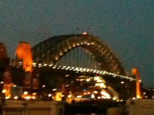 The Sydney Harbour Bridge by night 