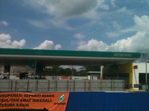 A 'Petronas' petrol station