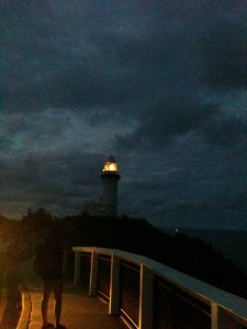 Byron Bay Lighthouse at night
