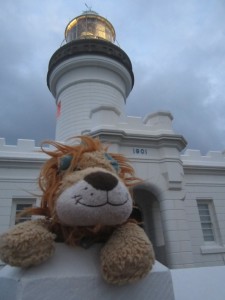 Lewis the Lion makes it to the iconic lighthouse 