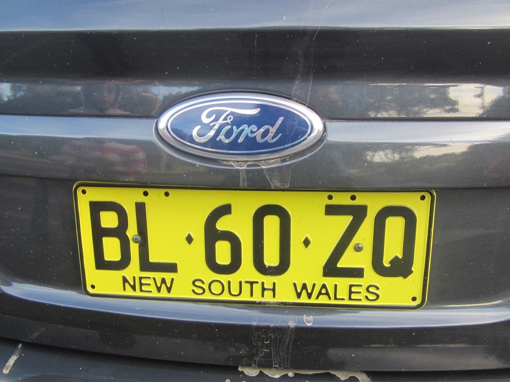 A New South Wales number plate