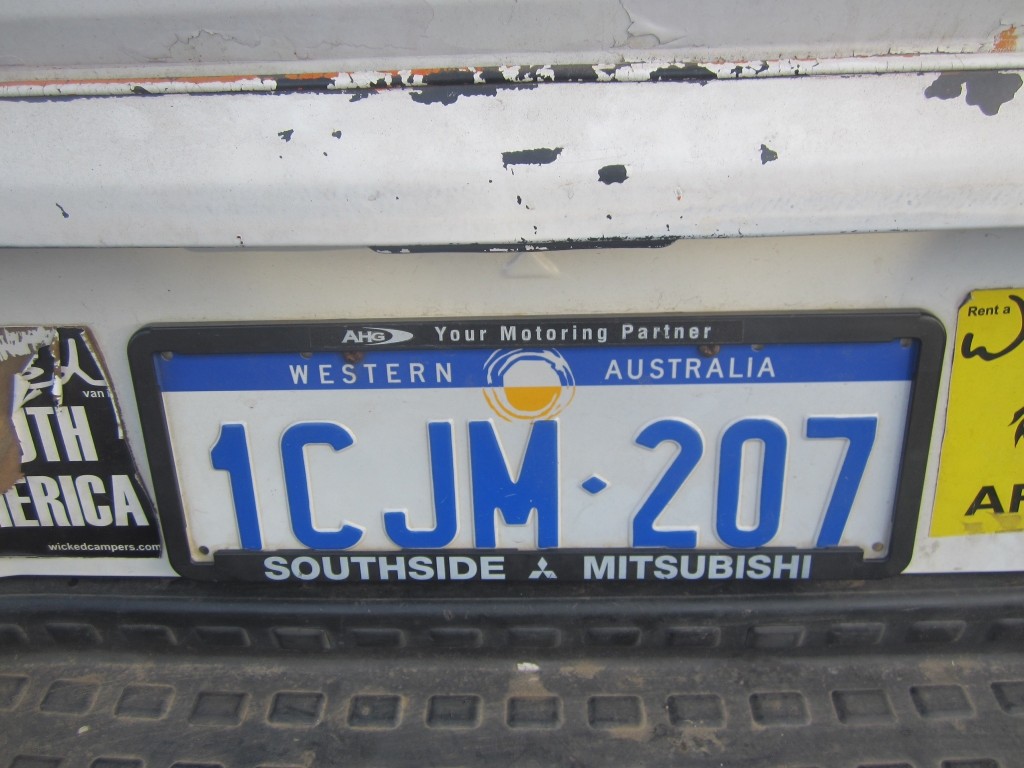 A Western Australia number plate