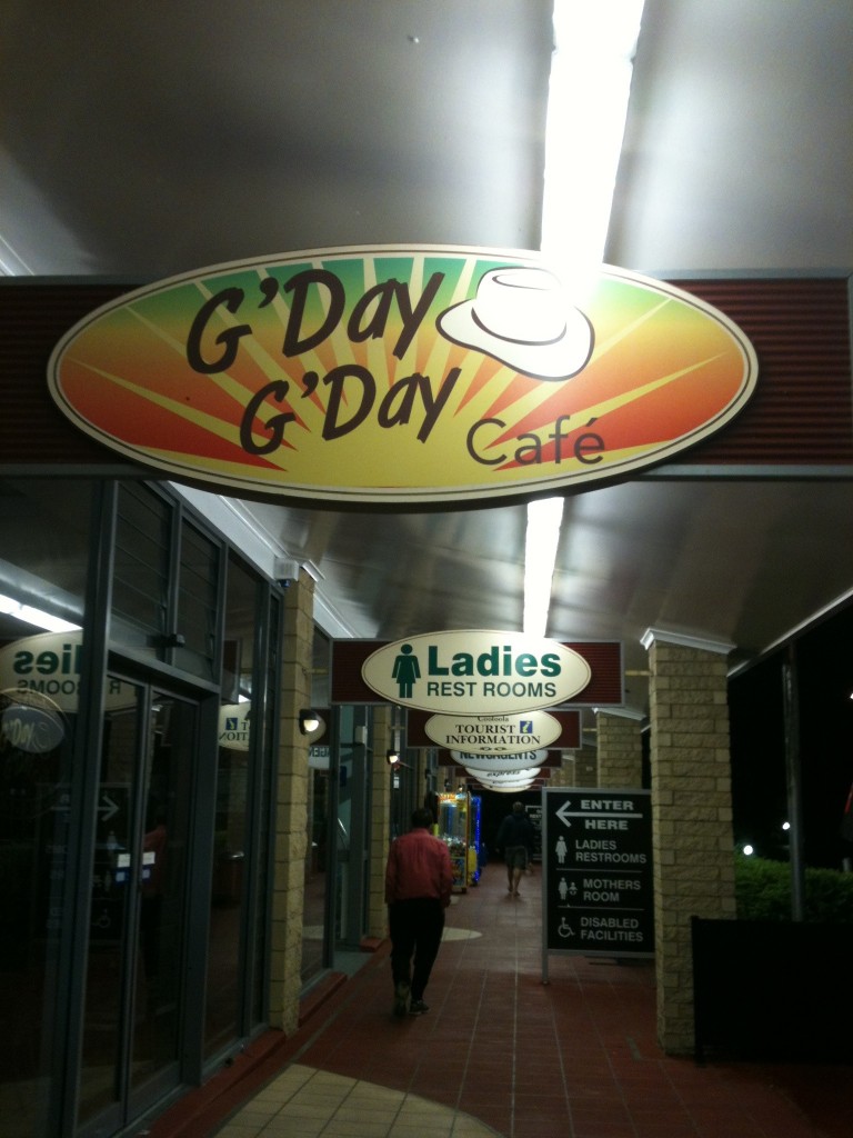 A true Australian motorway café - The G'Day G'Day café
