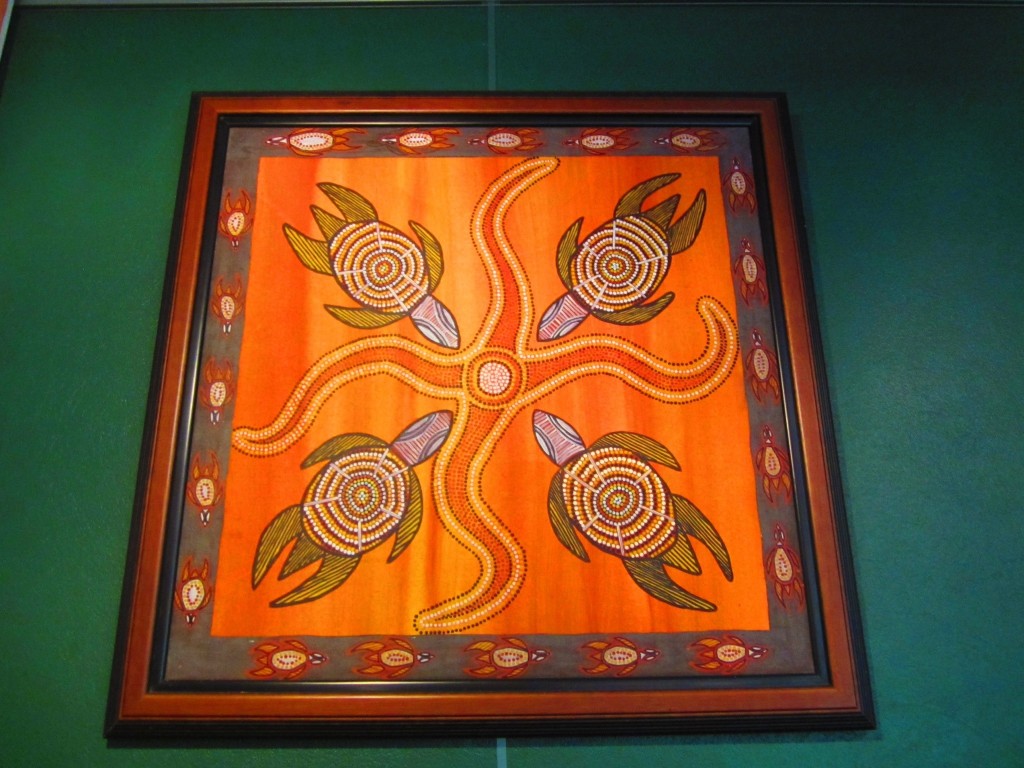 Turtles in classic Aboriginal colours