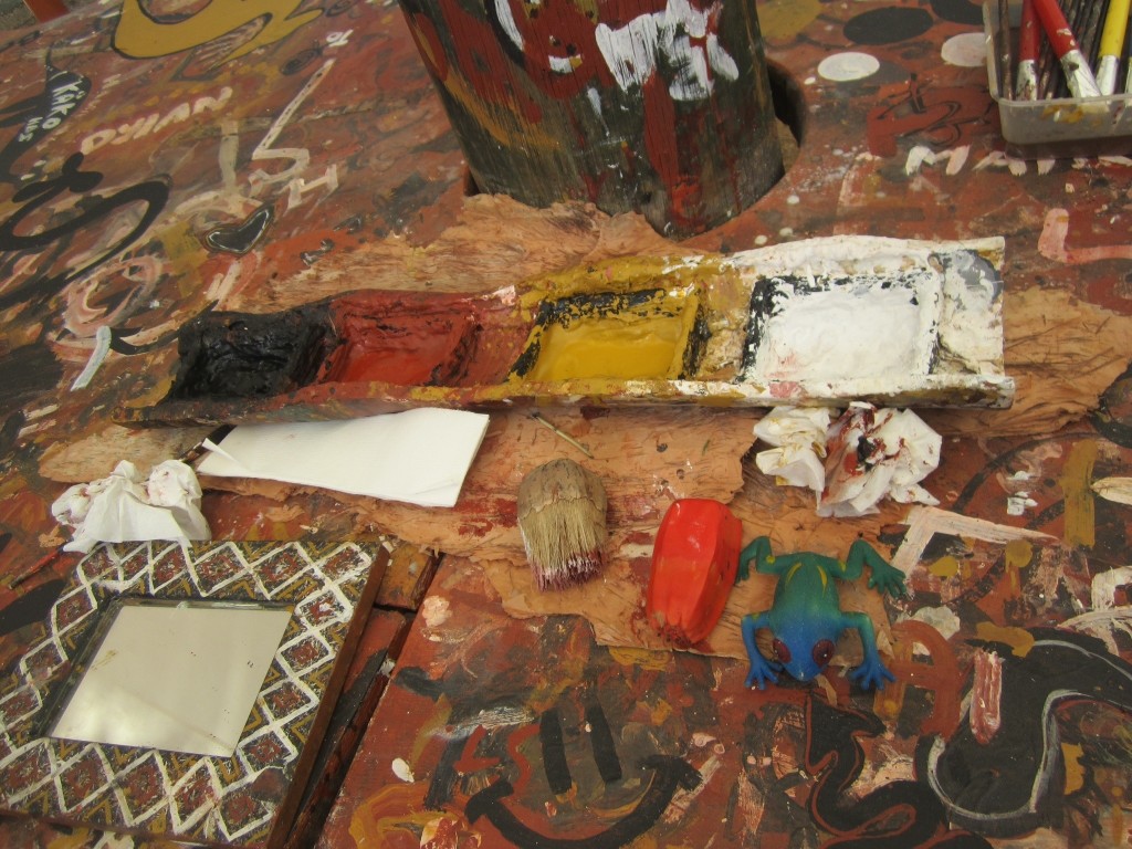 Black, orange, yellow and white - classic Aboriginal colours