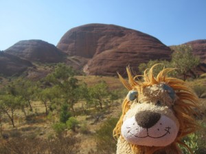 Lewis the Lion thinks this 'pudding' rock is pretty cool!