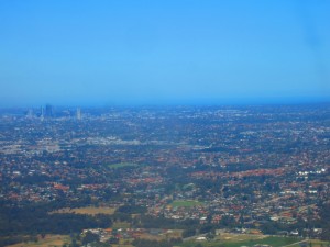 From the sky, Perth looks like a huge metropolis 