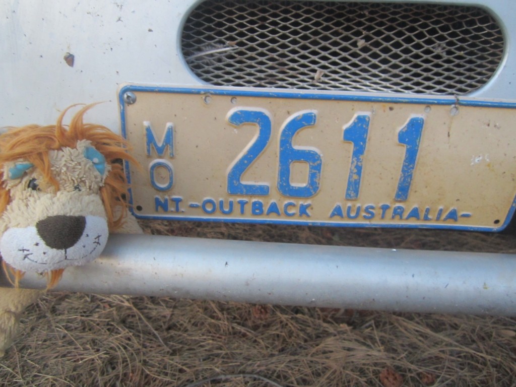 A registration plate from the Australian Outback