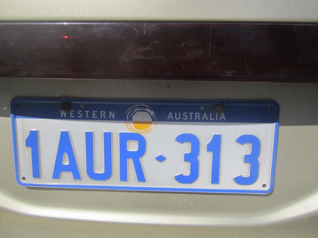 A Western Australia Number Plate