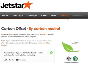 Reducing flights where possible and carbon offsetting