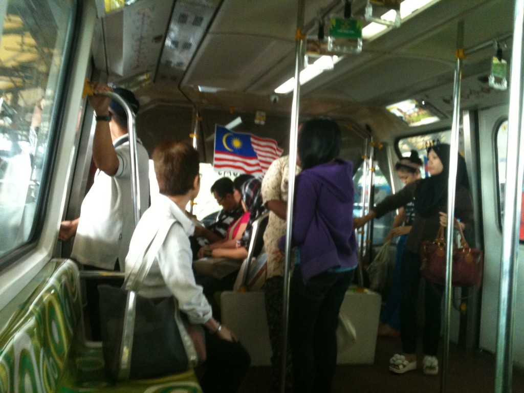 Catching the Kuala Lumpur monorail