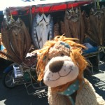 Lewis the Lion sees some dried, cured fish in the market
