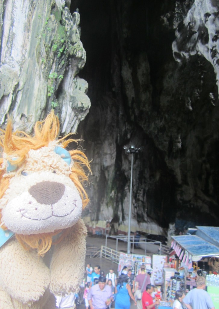 Lewis the Lion at the entrance to the Batu Caves