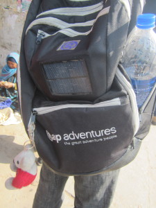 This solar-panel backpack can charge your phone or computer whilst you're on the move!