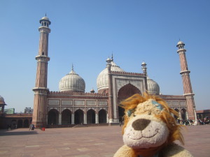 Lewis at the Great Mosque in New Delhi