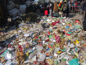Rubbish on New Delhi streets