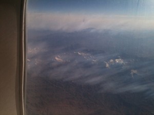 Flying over the mountains of Pakistan