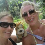 Lewis the Lion goes elephant trekking with Helen and Sinead