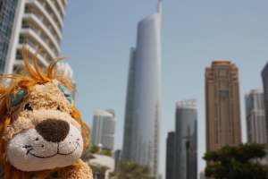 Lewis the Lion at the Almas Tower - JLT