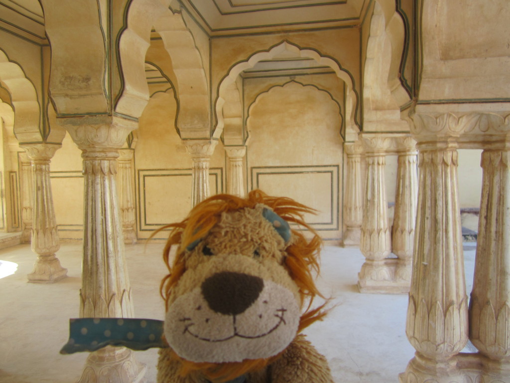 Lewis cools off beneath the marble archways