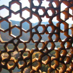 Looking through a grid from the Summer Palace