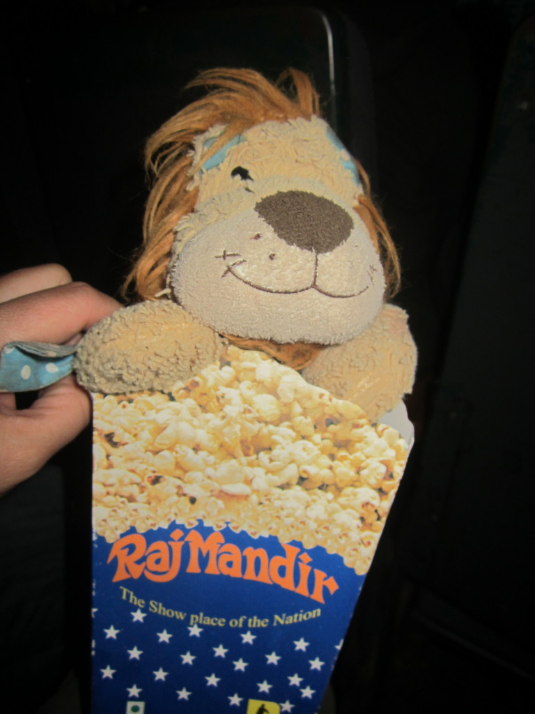 Lewis the Lion is as big as the popcorn box!