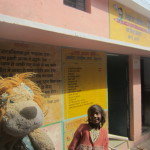 Lewis the Lion visits an Indian village school