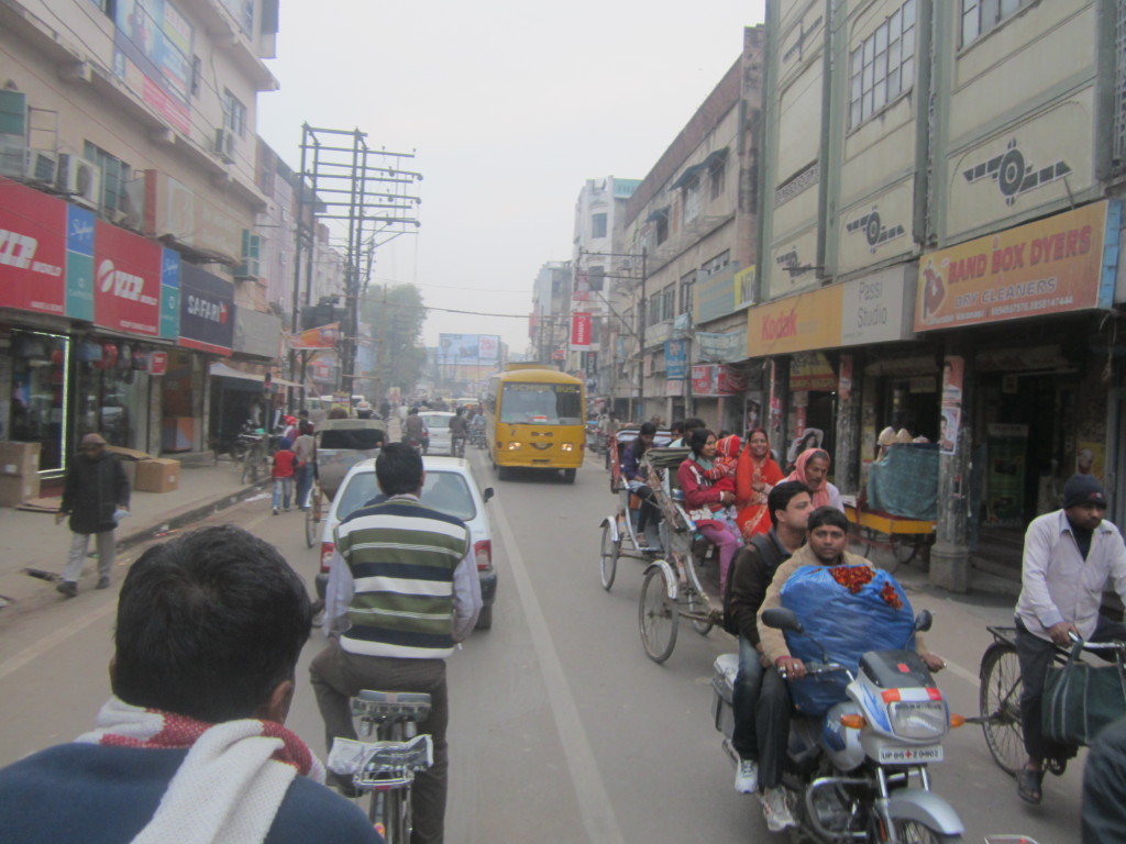 The lively Varanasi streets