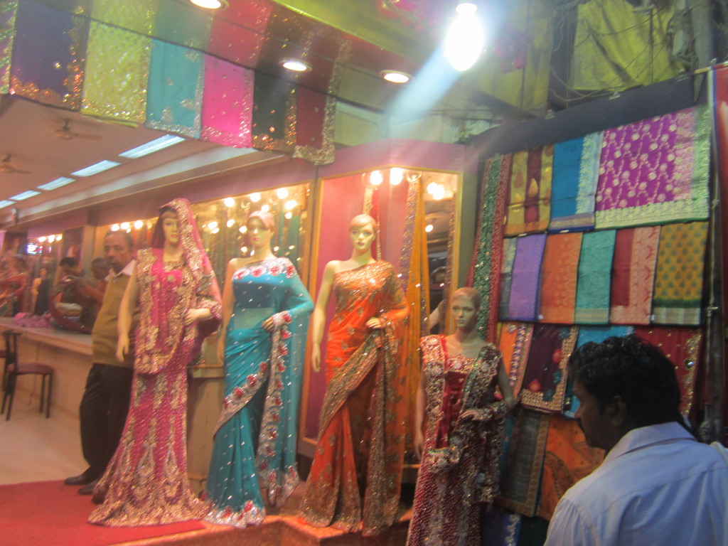 Beautiful Indian fabrics in Varanasi