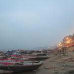Twilight approaches on the banks of the Ganga