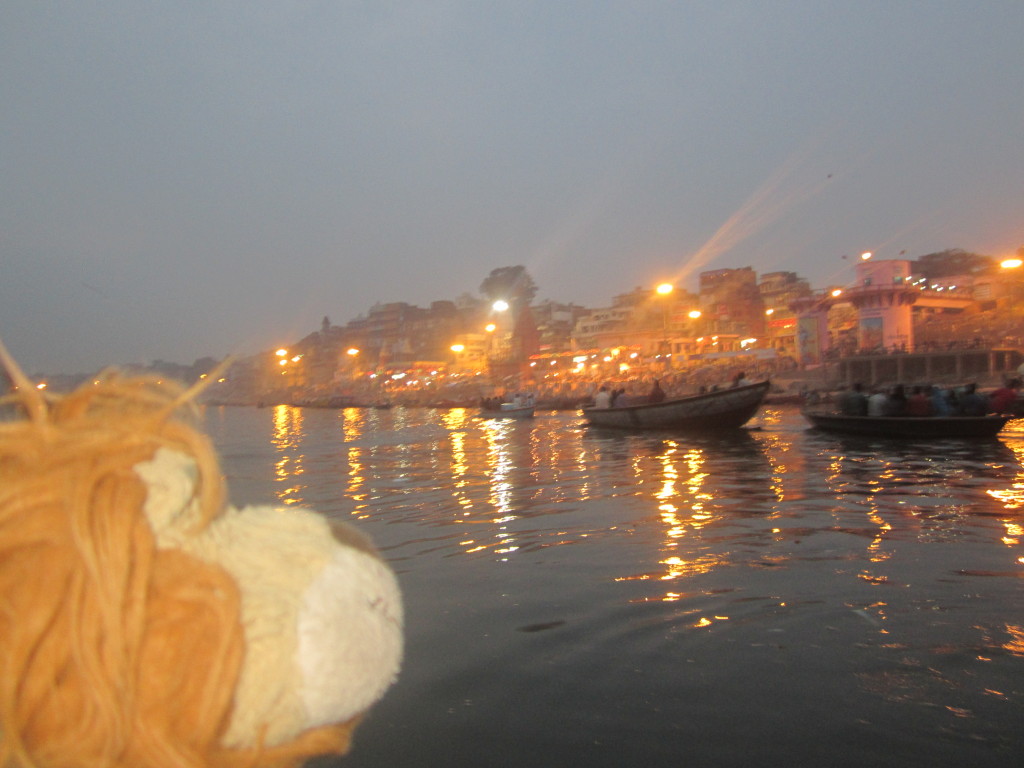 Lewis is mesmorised by the scene - Varanasi, the River Ganga