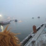The lights drift off down the Ganga